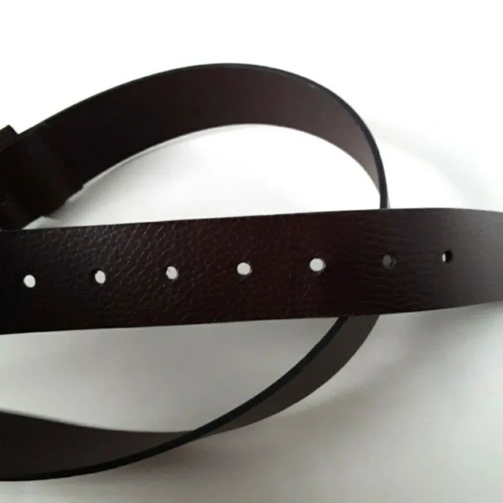 Mens Brown Leather Belt size M